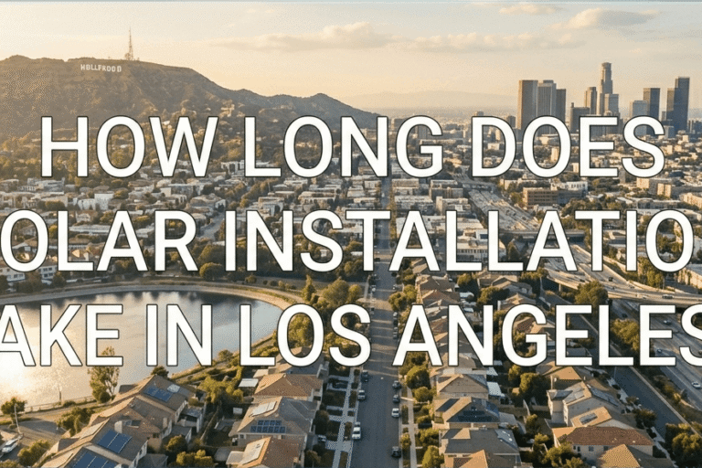 How Long Does Solar Installation Take in Los Angeles?